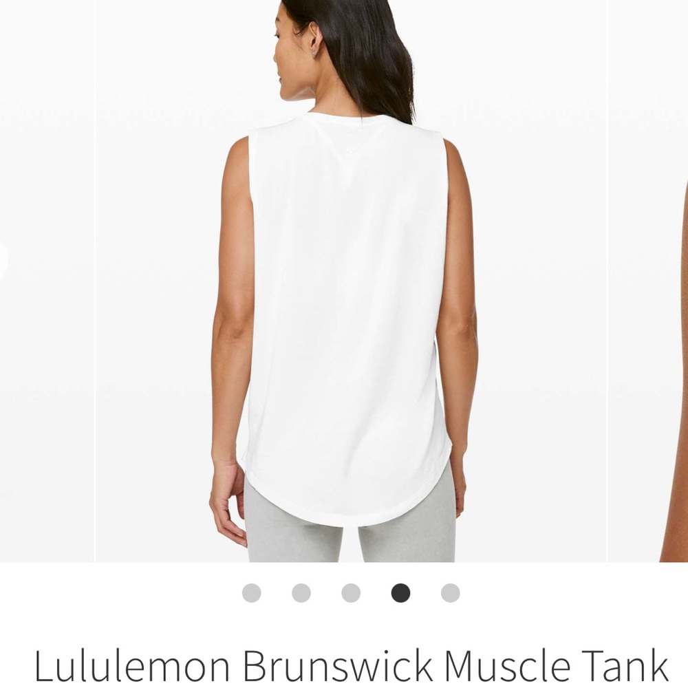 Lululemon Brunswick Muscle Tank White - Picture 2 of 10
